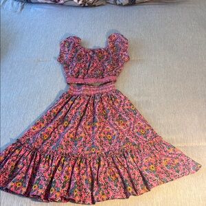 Mini Boden Floral Pink Kids Dress